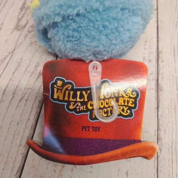 Willy Wonka Chocolate Factory Golden Ticket Boy Pet Toy Squeaker Plush, Lot Of 2 - Picture 2 of 4